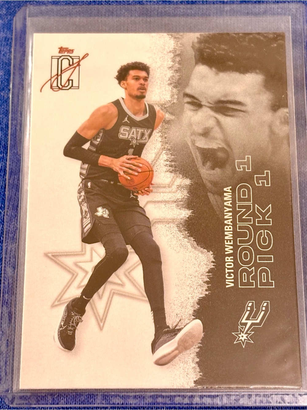 VICTOR WEMBANYAMA 2025-26 Topps Signature Class ROUND 1 PICK 1 #55 SPURS